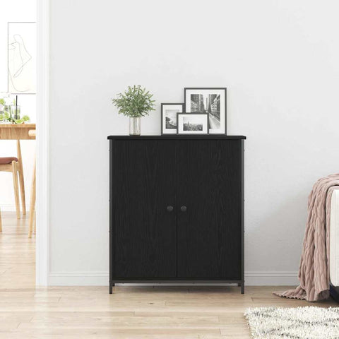 vidaXL Sideboard Black oak 70 x 30 x 80 cm Engineered wood