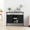 vidaXL Sideboard Black oak 100 x 35 x 80 cm Engineered wood