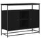 vidaXL Sideboard Black oak 100 x 35 x 80 cm Engineered wood