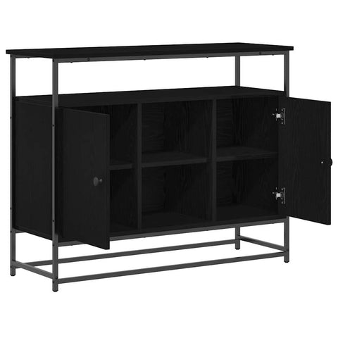 vidaXL Sideboard Black oak 100 x 35 x 80 cm Engineered wood