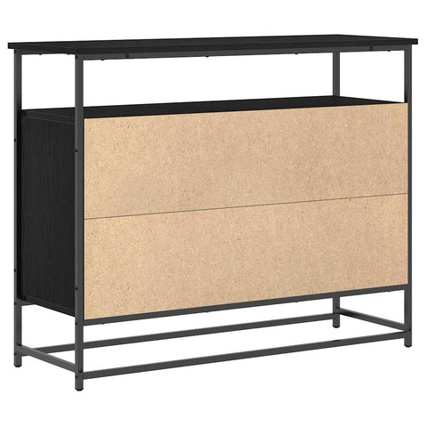 vidaXL Sideboard Black oak 100 x 35 x 80 cm Engineered wood