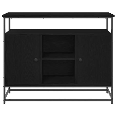 vidaXL Sideboard Black oak 100 x 35 x 80 cm Engineered wood