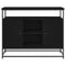 vidaXL Sideboard Black oak 100 x 35 x 80 cm Engineered wood