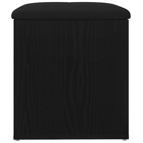 vidaXL Storage Bench Black oak 42 x 42 x 45 cm Engineered Wood