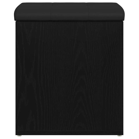 vidaXL Storage Bench Black oak 42 x 42 x 45 cm Engineered Wood