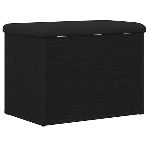 vidaXL Storage Bench Black oak 62 x 42 x 45 cm Engineered Wood