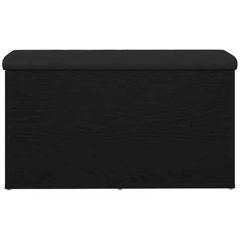 vidaXL Storage Bench Black Oak 82 x 42 x 45 cm Engineered Wood