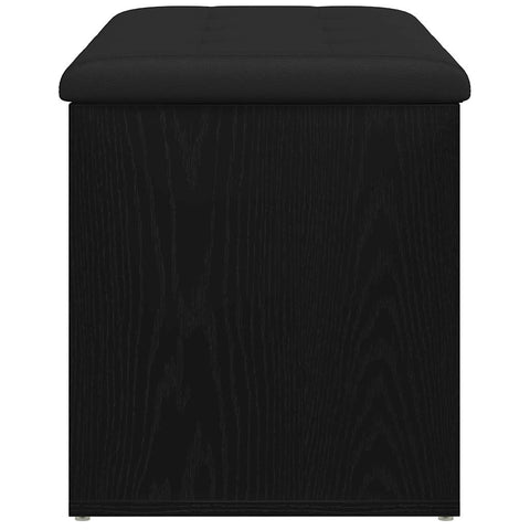 vidaXL Storage Bench Black Oak 82 x 42 x 45 cm Engineered Wood