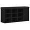 vidaXL Shoe Bench with Drawer Black 100 x 30 x 48 cm Engineered wood