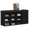 vidaXL Shoe Bench with Drawer Black 100 x 30 x 48 cm Engineered wood