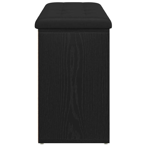vidaXL Shoe Bench with Drawer Black 100 x 30 x 48 cm Engineered wood