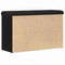vidaXL Shoe Bench with Storage Black 80 x 30 x 48 cm Engineered wood