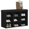 vidaXL Shoe Bench with Storage Black 80 x 30 x 48 cm Engineered wood