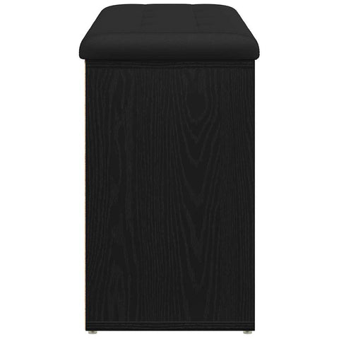 vidaXL Shoe Bench with Storage Black 80 x 30 x 48 cm Engineered wood