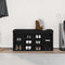 vidaXL Shoe Bench with Storage Black 100 x 30 x 48 cm Engineered wood