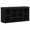 vidaXL Shoe Bench with Storage Black 100 x 30 x 48 cm Engineered wood
