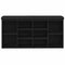 vidaXL Shoe Bench with Storage Black 100 x 30 x 48 cm Engineered wood