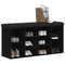 vidaXL Shoe Bench with Storage Black 100 x 30 x 48 cm Engineered wood