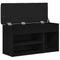 vidaXL Shoe Bench with Storage Black 80 x 30 x 45 cm Engineered wood