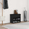 vidaXL Shoe Bench with Storage Black 60 x 30 x 48 cm Engineered wood