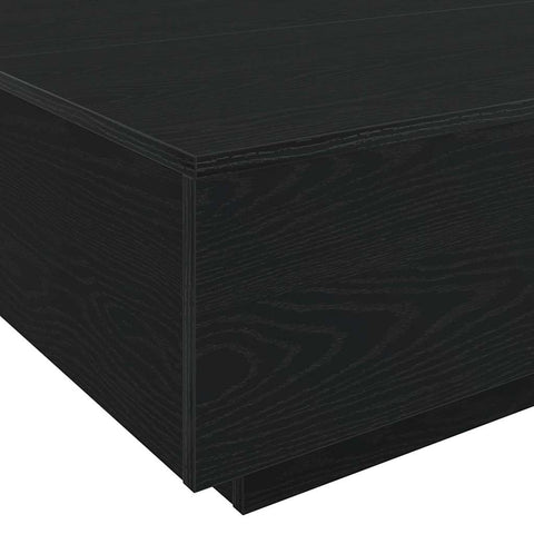 vidaXL Coffee Table with LED Lights Black Oak 55x55x31 cm