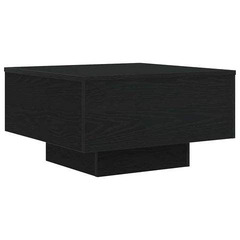 vidaXL Coffee Table with LED Lights Black Oak 55x55x31 cm