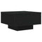 vidaXL Coffee Table with LED Lights Black Oak 55x55x31 cm