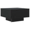 vidaXL Coffee Table with LED Lights Black Oak 55x55x31 cm