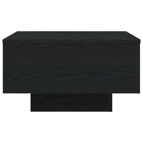 vidaXL Coffee Table with LED Lights Black Oak 55x55x31 cm