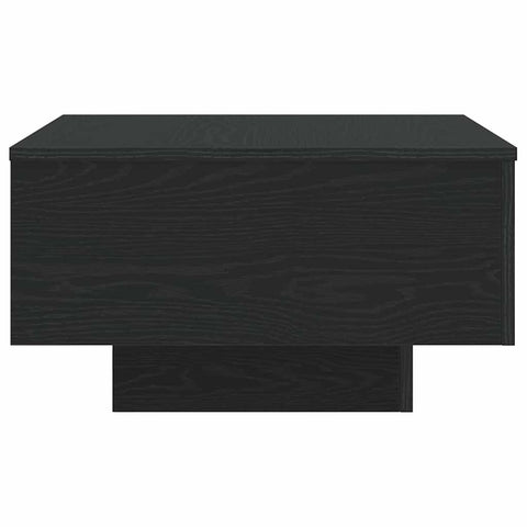 vidaXL Coffee Table with LED Lights Black Oak 55x55x31 cm