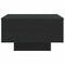 vidaXL Coffee Table with LED Lights Black Oak 55x55x31 cm