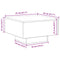 vidaXL Coffee Table with LED Lights Black Oak 55x55x31 cm