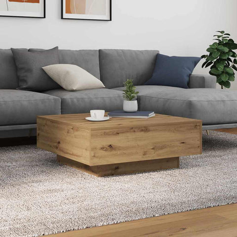vidaXL Coffee Table Artisan Oak 80 x 80 x 31 cm Engineered Wood