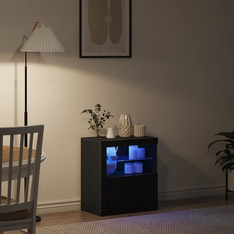 vidaXL Sideboard Black 60.5 x 37 x 67 cm Engineered wood