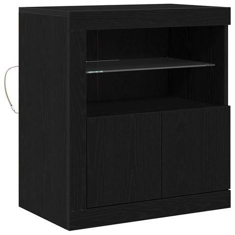 vidaXL Sideboard Black 60.5 x 37 x 67 cm Engineered wood