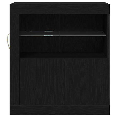 vidaXL Sideboard Black 60.5 x 37 x 67 cm Engineered wood