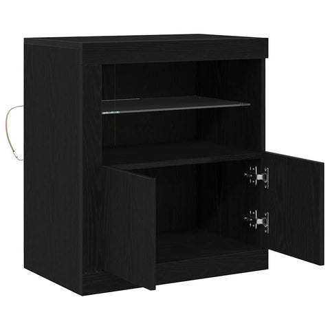 vidaXL Sideboard Black 60.5 x 37 x 67 cm Engineered wood