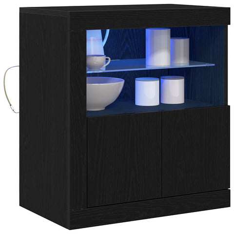 vidaXL Sideboard Black 60.5 x 37 x 67 cm Engineered wood
