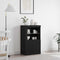 vidaXL Side Cabinet Black oak 60.5 x 37 x 100 cm Engineered Wood