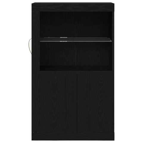 vidaXL Side Cabinet Black oak 60.5 x 37 x 100 cm Engineered Wood