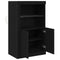 vidaXL Side Cabinet Black oak 60.5 x 37 x 100 cm Engineered Wood