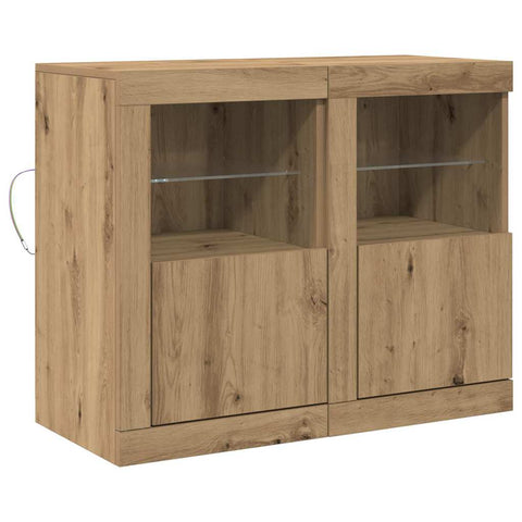 vidaXL Side Cabinet 2 pcs Artisan oak 41 x 37 x 67 cm Engineered Wood