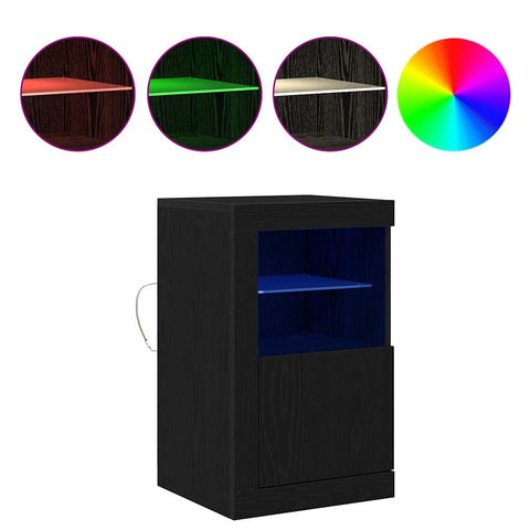 vidaXL Side Cabinet Black oak 41 x 37 x 67 cm Engineered Wood