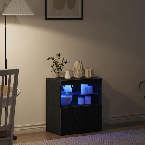 vidaXL Sideboard Black 60 x 37 x 67 cm Engineered wood