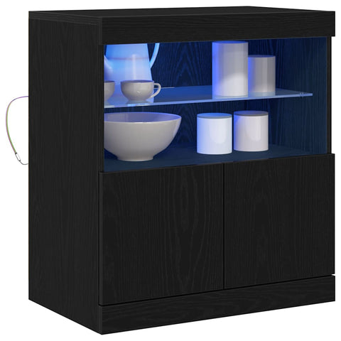 vidaXL Sideboard Black 60 x 37 x 67 cm Engineered wood