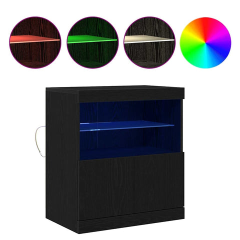 vidaXL Sideboard Black 60 x 37 x 67 cm Engineered wood