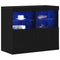 vidaXL Sideboard Black 81 x 37 x 67 cm Engineered wood