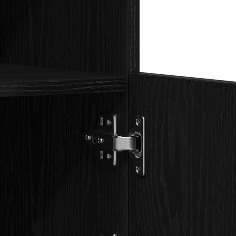 vidaXL Sideboard Black oak 41 x 37 x 67 cm Engineered wood