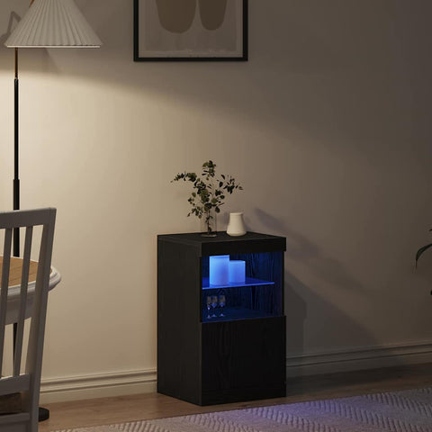 vidaXL Sideboard Black oak 41 x 37 x 67 cm Engineered wood