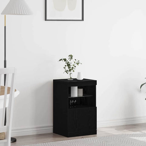 vidaXL Sideboard Black oak 41 x 37 x 67 cm Engineered wood